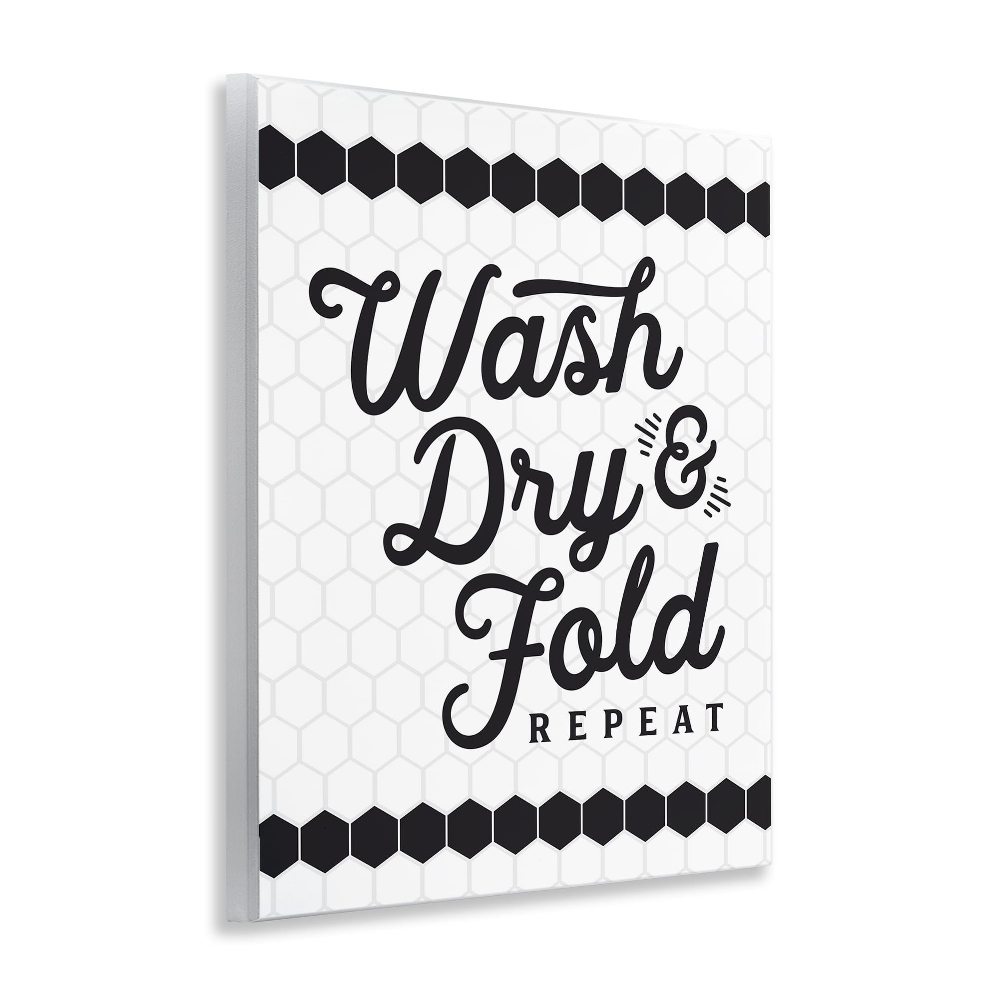 Stupell Industries Geometric Laundry Phrase Typography Painting Unframed Art Print Wall Art, 11 x 14