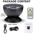 thumbnail image 5 of Gostoto Motion Ocean Wave LED Projector, LED Night Light with Remote Control, Built-In Music Player, 5 of 5