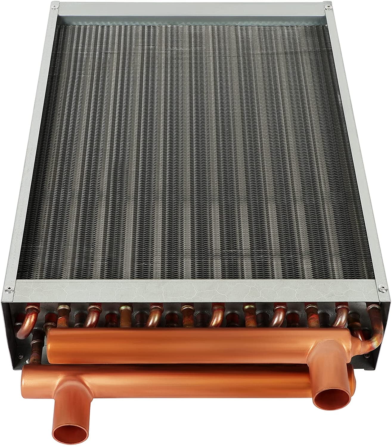 12x15 Water to Air Heat Exchanger with 1" Copper Ports Perfectly with Outdoor Furnace Ideal for Residential HVAC System