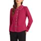 thumbnail image 4 of CAMISA DE MUJER CON BOTONES INSPIRE CHIC, CUELLO PETER PAN, MANGAS PUFF, BLUSA DE TRABAJO CON DETALLES EN CONTRASTE, TALLA XL, FUSCHIA, 4 of 6