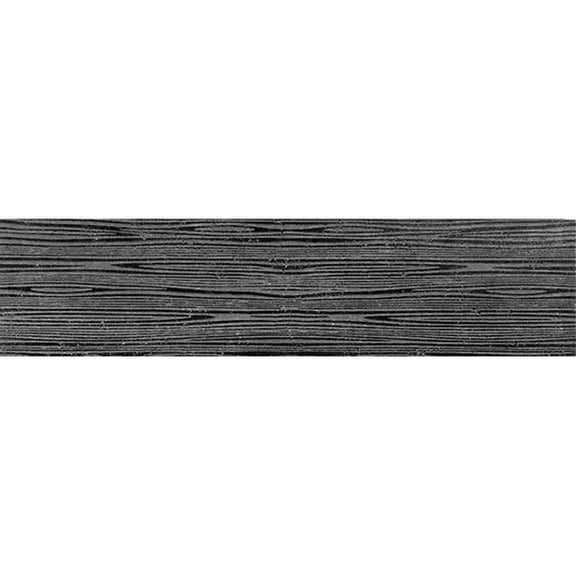Artisana 3x12 in. Eastern Black Textured Etched Linear Wave Elongated Subway Wall and Floor Tile (5 sq ft/case, 20-Pack)