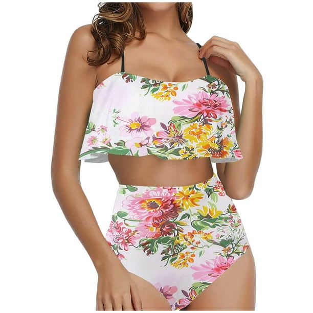 Traje de Baño para las Mujeres Traje de Baño Dividido de Eslinga, Trajes de Baño de Torso Largo para las Mujeres