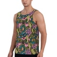 thumbnail image 2 of Daiia Snake And Flower Printed Men's Quick Dry Fit Muscle Tank Top Slim-Fit Tank Workout Tank Top Lightweight Sports Tank Top-, 2 of 7
