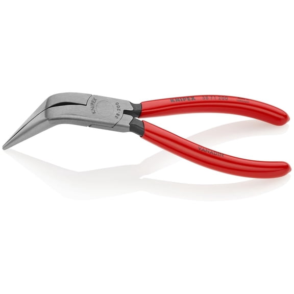 KNIPEX - 38 71 200 Tools - Long Nose Pliers Without Cutter, Angled (3871200) CA2