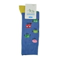 thumbnail image 3 of Sierra Socks Game Design Colorful Smooth Toe Men Crew Socks (Shoe Size: 6-12, Navy/Blue), 3 of 5