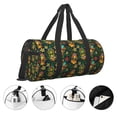 thumbnail image 5 of Fotbe Mask Tropical Flower Pattern Foldable Sports Gym Bag with Wet Dry Pocket, Ultralight Travel Bag, Large Capacity Duffel Bag, Splash Proof Carry on Bag, Overnight Bag, Weekender Bag, 5 of 8