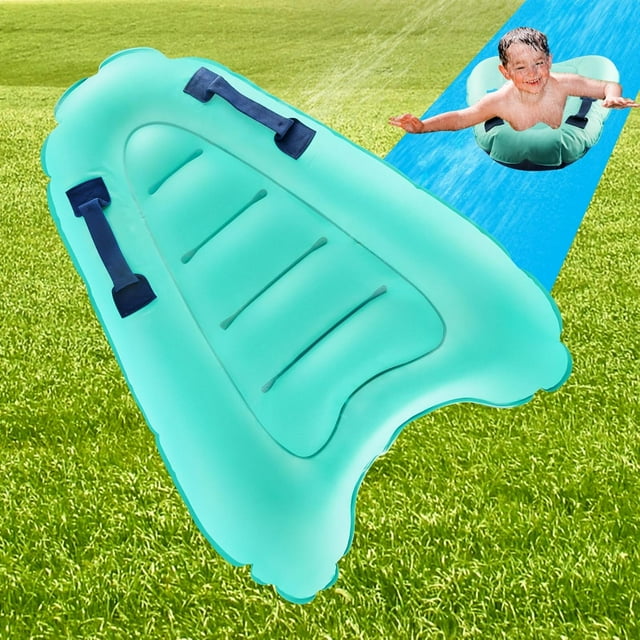 Inflatable Water Slide Bodyboard for Kids & Adults, Summer Slip Slide Pool Toy for Backyard, Lawn, Outdoor Parties, Green