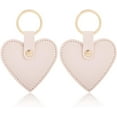 thumbnail image 6 of 2PCS PU Leather Heart Keychain Key Ring Organizer Cute Women Heart Shaped Pendants Keychain Holder with Keyring for Valentine Gift Bag Charm Key Fob Car Accessories (Pink), 6 of 8
