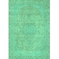 thumbnail image 1 of Ahgly Company Indoor Rectangle Abstract Turquoise Blue Modern Area Rugs, 8' x 12', 1 of 4