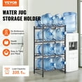thumbnail image 2 of VEVOR 4 Tiers Water Jug Holder, 5 Gallon Water Bottle Holder, Double Row Water Bottle Rack for 8 Bottles, Heavy Duty Water Jug Rack for Kitchen, Office, Living Room, Black, 2 of 9