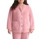 thumbnail image 3 of Ropa para adolescentes,Pijama de polar de doble cara para mujer, cárdigan de manga larga, ropa de estar suave para el invierno en casa, sopatenor, 3 of 9