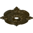 thumbnail image 3 of Ekena Millwork 28 3/8"OD x 3 3/4"ID x 1 5/8"P Benson Classic Ceiling Medallion (Fits Canopies up to 6 1/2"), Hand-Painted Brass, 3 of 6