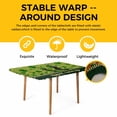 thumbnail image 4 of Happy St. Patrick's Table Cloths for 3 Foot Rectangle Tables, Green Shamrock Shoots Coin Vintage Country Patio Waterproof Elastic Fitted Tablecloths, Washable Rectangular Table Cover for Camping, 4 of 8