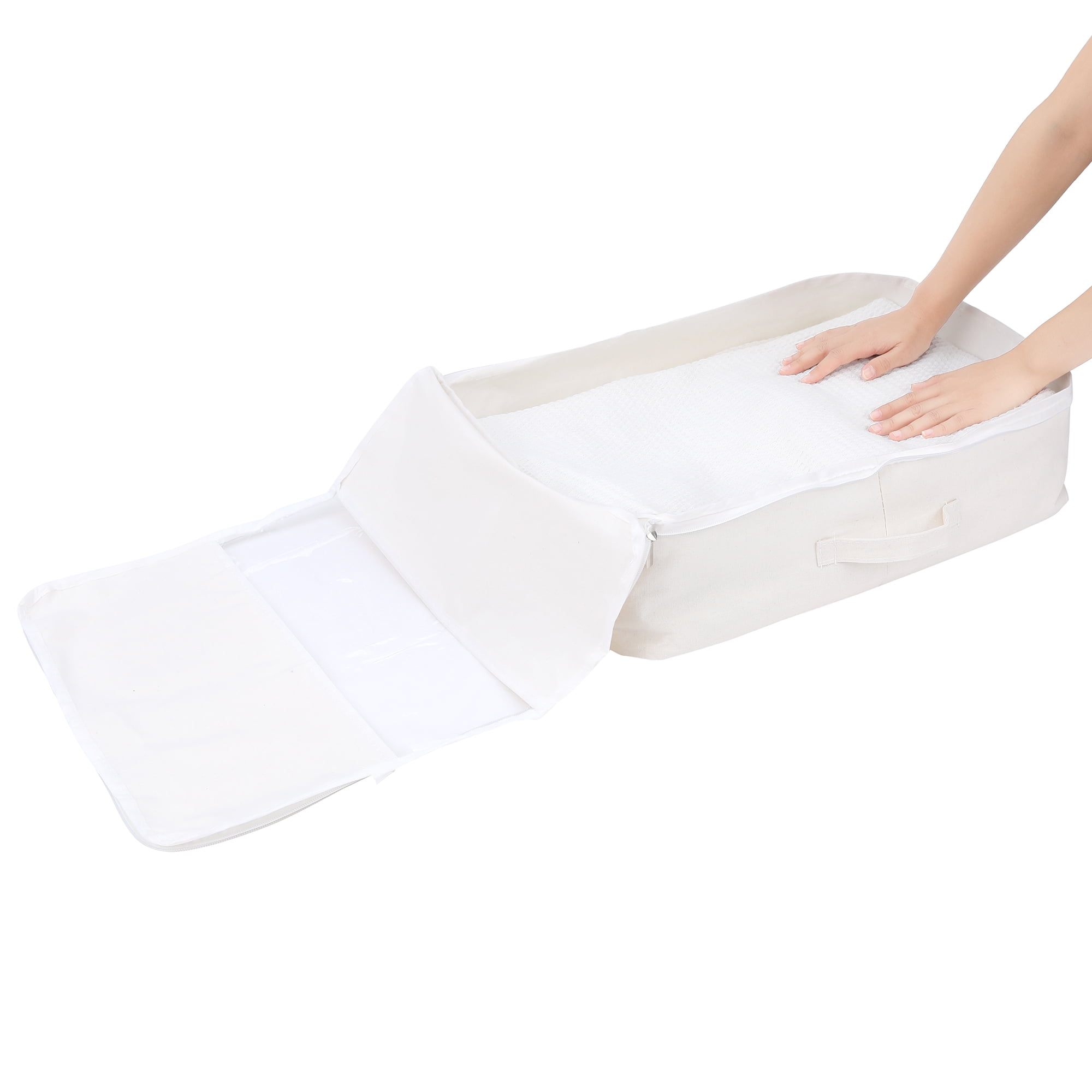 Unique Bargains 1 Pack Clothes Storage Bags Moving Bags White 20*16*6in