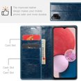 thumbnail image 6 of Leather Case for Samsung Galaxy A13 Card Slot Folio Flip Wallet Case for Samsung Galaxy A13 Premium PU Magnetic Kickstand Cover Soft TPU Inner Case Blue, 6 of 14