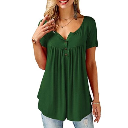 GRNSHTS Women's Loose T-Shirt Short Sleeve Casual Tops Blouse Tee Plus Size