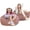Dusty Pink, variant on Classic Bean Bag Chair, with Faux Rabbit Fur Cover for Teens and Kids, Memory Foam Bean Bag Chairs, Ultra Soft Faux Fur Fabric, 2.5 feet Round Fluffy Bean Bag Sofa