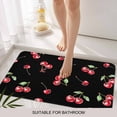 thumbnail image 3 of Cherry Rustic Door Mat&nbsp;Indoor Outdoor Entrance, Non Slip Small Rug for Kitchen Bathroom Entryway Rug, Spring Summer Tropic Fruit Black Washable Doormat Floor Mat for Office Home Decor 16x24 Inch, 3 of 8