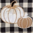 thumbnail image 3 of Fennco Styles Buffalo Plaid Harvest Pumpkin Fringe Table Runner 14" W X 72" L - Black & White Traditional Table Cover for Home, Banquets, Thanksgiving, Christmas, Family Gath, 3 of 4