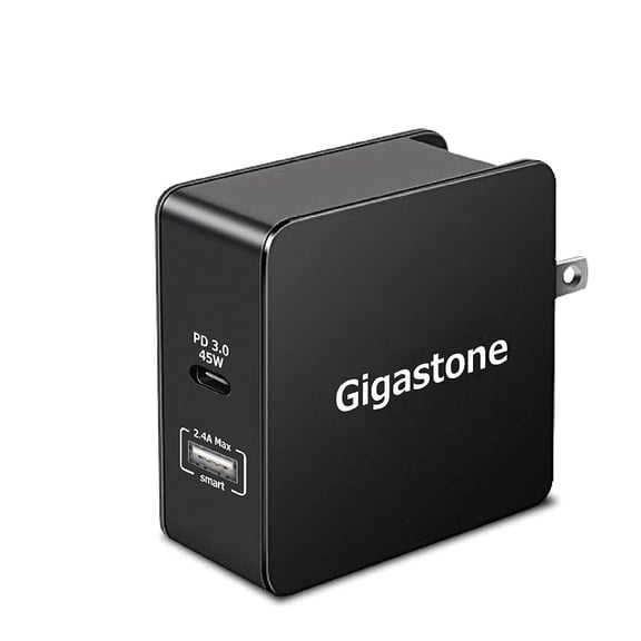 Gigastone USB-C 60W Wall Charger Power Delivery PD 3.0 45W Fast Charge - GS-PD-6570B-R