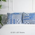 thumbnail image 2 of Southshore Fine Living, Inc. Blue Pillow Covers 26"x26" Set of 2, Euro Sham Covers, Blue & White, 2 of 5