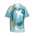 thumbnail image 2 of Bixox Men's Hawaiian Shirts Men's Dreaming Travel Print Short-Sleeve Shirt-XX-Large, 2 of 8