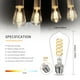thumbnail image 2 of Bombillas LED Austin Coast Regulables Vintage Edison de 6 W 4000 K, 2 of 8