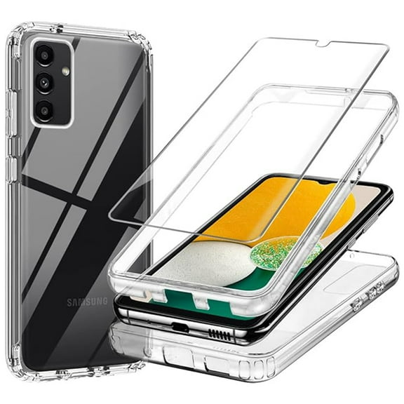 Decase Clear Case for Samsung Galaxy S23,Hybrid Case TPU & Hard PC Military Grade Protective Phone Shell with Screen Protector [Support Wireless Charging] Shockproof Transparent Cover Case