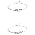 thumbnail image 3 of sweethay Tobilleras en capas con cuentas oro plata ajustable estilo elegante estrella playa accesorios pulseras de tobillo para niñas mujeres Type2 NO2, 3 of 6