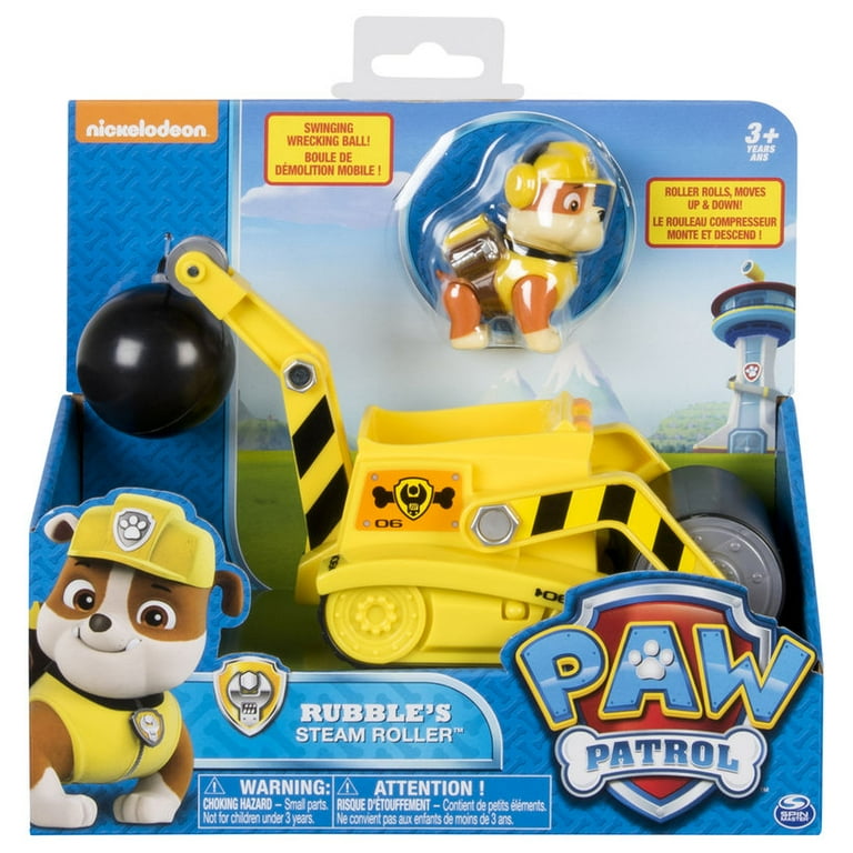 Paw Patrol, Rubble's Steam Roller Construction Vehicle with Rubble