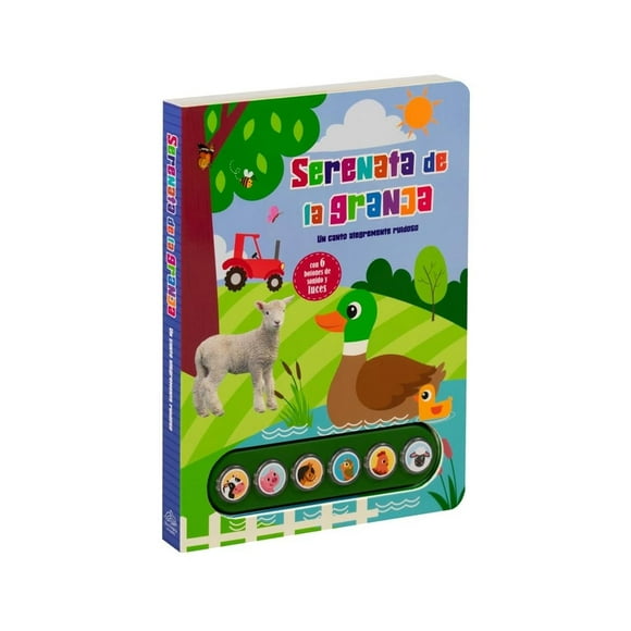 Libro infantil con botones de sonido y luces: Serenata en la granja, un canto alegremente ruidoso Blanco