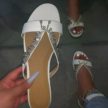 

〖JISUAN〗Slippers For Women Flip-Flops Summer Slippers Shoes Toe Casual Women S Beach Flats Open Women S Slipper