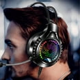 thumbnail image 7 of OEFNTAC Headphones Bluetooth Headphones Headphones Wireless Headworn Computer Gaming Earphones Wired Earphones Illuminated 3.5mm USB Powered Gaming Earphones Ergonomic Comfortable, 7 of 7