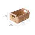 thumbnail image 3 of Zenna Home Woven Water Hyacinth Rectangular Decorative Storage Basket, 3 of 7