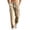 Khaki, variant on Men Drawstring Elastic High Waist Dual Drawstring Flap Cargo Adjustable Hem Wide Leg Woven Pants Multi Storage Pockets Quick Dry Outdoor Travel Work Trousers XXXL