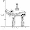 thumbnail image 3 of 14K White Gold Polished Hollow Chai Symbol Pendant (22 X 19.82) Made In United States -Jewelry By Sweet Pea, 3 of 7