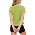 thumbnail image 4 of Dagugfen Athletic Sets for Teen Girls Short Sleeve Crew Neck Tshirts Elastic Waist Stretchy Shorts Quick Drying Gym Workout Breathable Sets(3-4Years,Green), 4 of 8