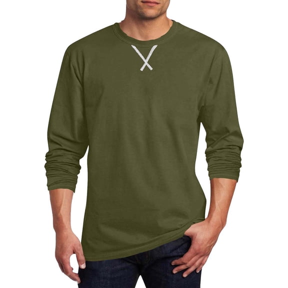 Yievot Long Sleeve T Shirts for Men Classic Graphic Tee Shirts Casual Stylish Crewneck Shirt