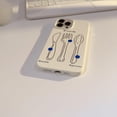 thumbnail image 4 of Tableware Knife Fork Spoon Pattern Soft  for iPhone Case (White,iPhone 13), 4 of 6