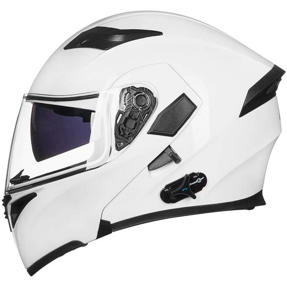 Casco de moto ILM 902BT PRO Bluetooth Modular Blanco M