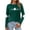 A53 Green, variant on FASHOFT Womens St Patricks Day Shirt Shamrock Clover Graphic Tees Funny Long Sleeve Tops Green L