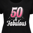 thumbnail image 4 of Inktastic 50 and Fabulous with Sparkles Women's Plus Size T-Shirt, 4 of 5