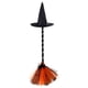 thumbnail image 2 of KAKOWELY 1 juego de sombrero y escoba para mascarada, accesorio para disfraz de bruja, fiesta de Halloween, cosplay, 2 of 4