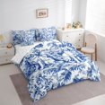 thumbnail image 2 of Homewish Sketch Dog Palm Leaf 7-Piece Twin Bedding,Vintage Golden Retriever Bedding Comforter Set,Blue White,Reversible, 2 of 8