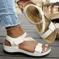 thumbnail image 2 of RUIYANQI Women's Adjustable Strap Sandals Comfortable Orthopedic Footbed Shoes Open Toe Walking Sandals Trendy Summer Beach Footwear White Women Sandal, 2 of 4