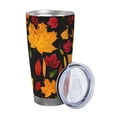 thumbnail image 2 of Lsque Autumn Maple Leaves A Pattern 20oz Car Cup with Lid and Straw, Insulated Coffee Cup with Straw Topper, Spill Proof Travel Coffee Mug, Stainless Steel Tumble-Straw Three-piece Set, 2 of 8