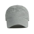 thumbnail image 5 of Jinswick Knit Floral Crochet Packable Knit Baseball Cap Lightweight Cutout Summer Hats for Women ,Outdoor Breathable Beach Seaside Sun Hat, 5 of 19