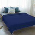 thumbnail image 4 of Navy Blue Pure Color Blanket Soft Cozy Warm Twin Blanket for Bed, Plush Fuzzy Flannel Fleece Blankets for Sofa, Aesthetics Contemporary Luxury Throw Blankets for Couch, Gifts for Men, 60"x80", 4 of 9