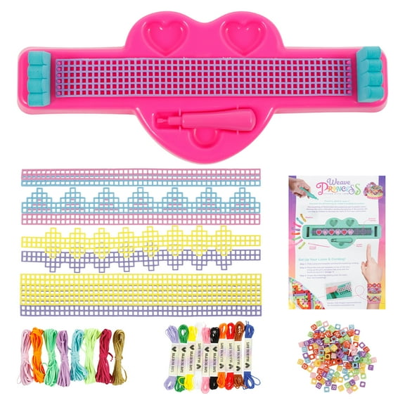 Bracelet Making Kit for Girls Colorful Elastic String Bracelet DIY Kit Lightweight DIY Thread Bracelet Kit Jewelry Bracelet Maker Kit Arts and Crafts for Kids Ages Above 6