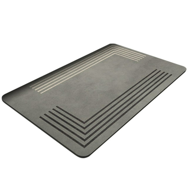 B Absorbent Bathroom Floor Mat Diatomite Soft Foot Mats For Bathroom Kitchen Non Slip Quick Drying Size 23.62 X 15.74 In Easy Clean Polyester Material Home Decor Option B